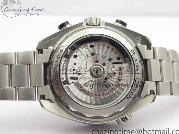 0218 Planet Ocean Master Chrono SS OM 1:1 Best Edition Gray Dial On SS Bracelet A9900 V Efficient 8116